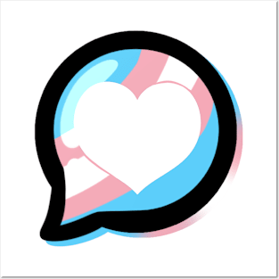 LGBTQ+ Pride Heart Speech Bubble - Transgender Posters and Art